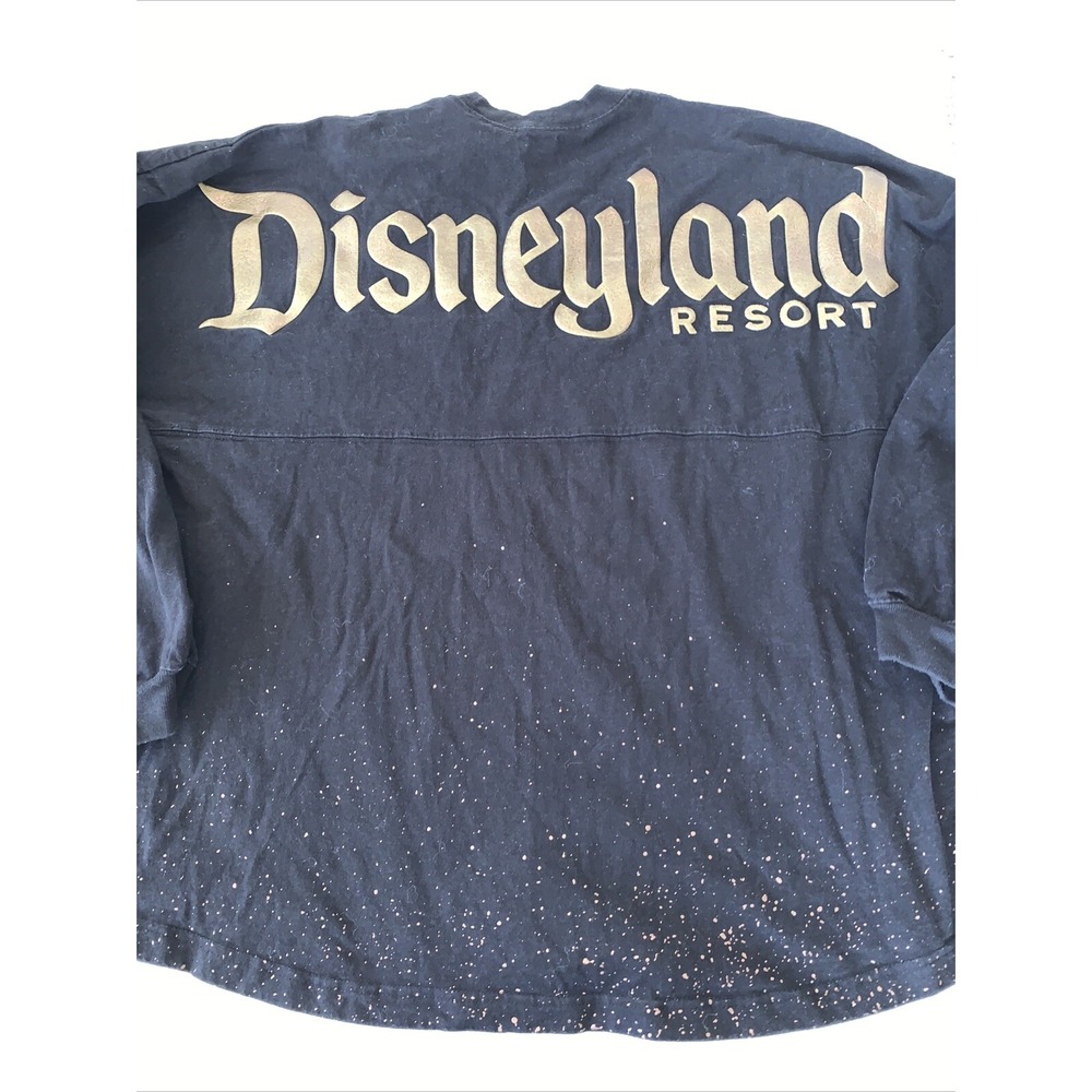 Disneyland Spirit Jersey Black Gold Belle‎ of the Ball Puff Print Size XL